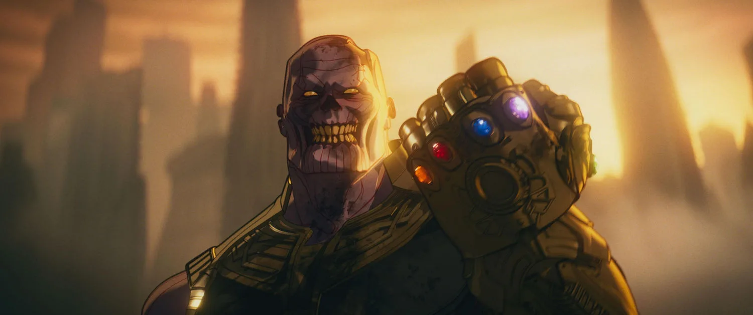 Zombie Thanos wielding the Infinity Gauntlet in Marvel Zombies trailer