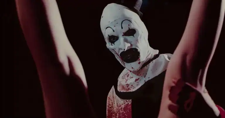 Art the Clown in Terrifier, streaming free on Tubi this Halloween.